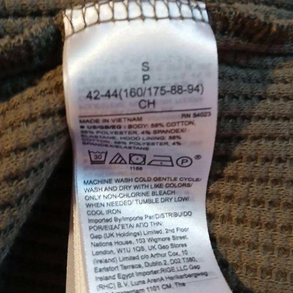 Gap Women's Olive Gteen Waffle  Knit Hoodie GUC